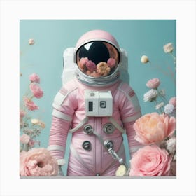 Wildflower Astronaut 1 Canvas Print