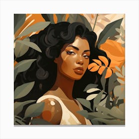 Portrait Of A Black Woman 1 Canvas Print