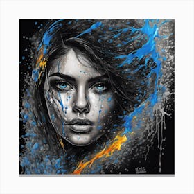 Girl With Blue Eyes Canvas Print