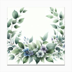 Floral Wreath Canvas Print
