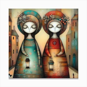 Two Sisters Canvas Print