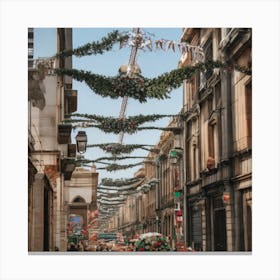 Santa Claus Street Canvas Print