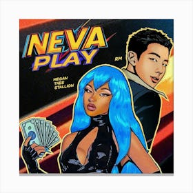 Neva Play (feat. RM of BTS) - Single (by Megan Thee Stallion) Canvas Print