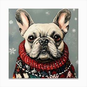 Christmas Frenchie 2 Canvas Print