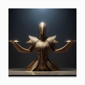 Golden Statue Canvas Print