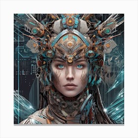 Cybernetic Woman 4 Canvas Print