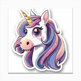 Unicorn Sticker 2 Canvas Print