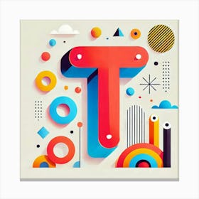 Letter T Canvas Print