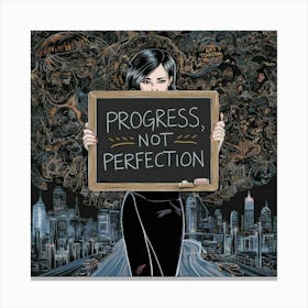 Progress Not Perfection 2 Canvas Print