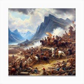 Battle Of The Fjords Canvas Print