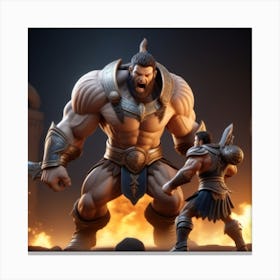 David and Goliath Canvas Print