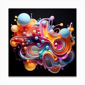 Colourful Abstract Formation Canvas Print