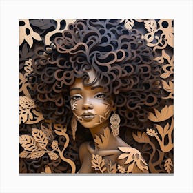 African Woman With Afro 9 Canvas Print
