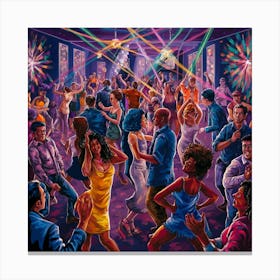 A Vibrant And Lively Illustration Of A Dance Party Jnzwbumcrpmdclaf 7bsew H8xouh0hqyur4fmx Lp2tq Canvas Print