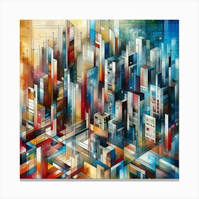 Abstract Cityscape 17 Canvas Print