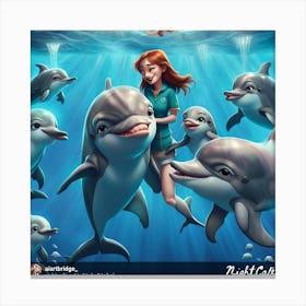 Dolphins 3 Canvas Print