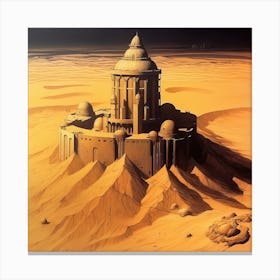 Dune Sand Desert Building 3 Canvas Print