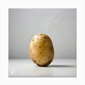 Potato Isolated On White Canvas Print