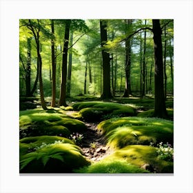 Mossy Forest 10 Canvas Print