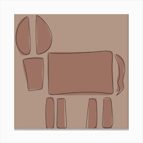 Little Donkey - abstract donkey from an original painting Canvas Print
