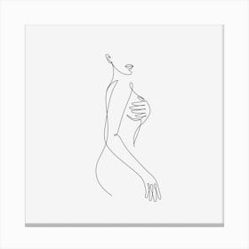 Line art nude woman Canvas Print