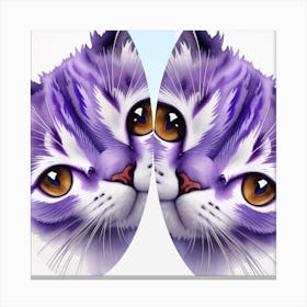 Purple Cat 1 Canvas Print