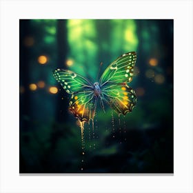 Butterfly In The Forest Canvas Print