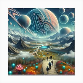 A Surreal Alien Landscape On Another Planet Canvas Print