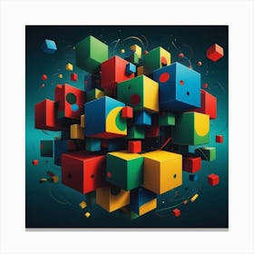 Abstract Cubes Canvas Print