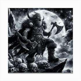 Viking Skull Canvas Print