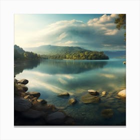 Lake In The Mountains 1 Canvas Print