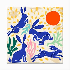 Rabbits In The Sun Canvas Print