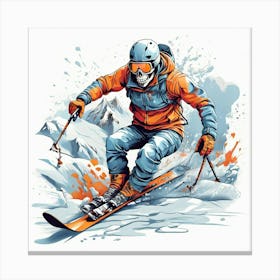 Skier Canvas Print