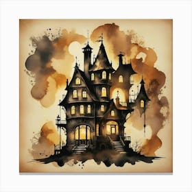 Spooky House Canvas Print