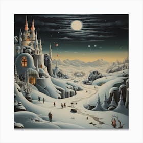 Snow-Kissed Whispers Canvas Print