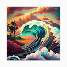 Wave In The Sky Canvas Print