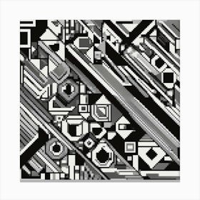 Bold Geometric Shapes pic cell art print 3 Canvas Print