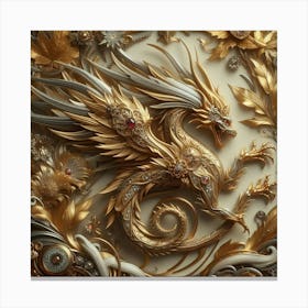 Gold Dragon 1 Canvas Print