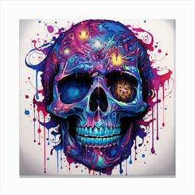 Psychedelic Skull 4 Canvas Print