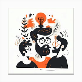 Illustration Of A Group Of People 1 Canvas Print