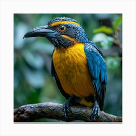Blue And Yellow Bird 5 Canvas Print