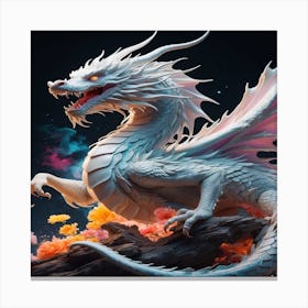 White Dragon Canvas Print