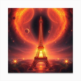 Alien Wormhole over Eiffel Tower II Canvas Print