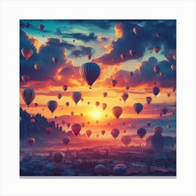 Hot Air Balloons In The Sky 1 Canvas Print