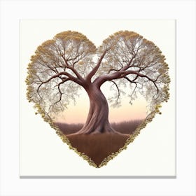 Heart Shaped Tree Canvas Print