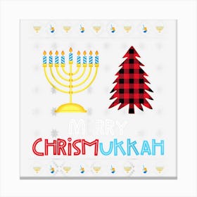 Merry Chrismukkah 2022 Happy Hanukkah Christmas Canvas Print