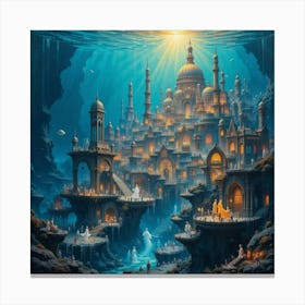 Underwater City 1 Canvas Print