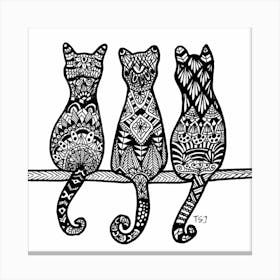 Kitty Trio Canvas Print