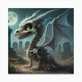 Skeleton Dragon Canvas Print