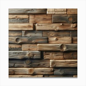 Rustic Wood Wall Canvas Print